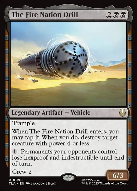 The Fire Nation Drill, Magic card TLA 98 — Avatar: The Last Airbender set