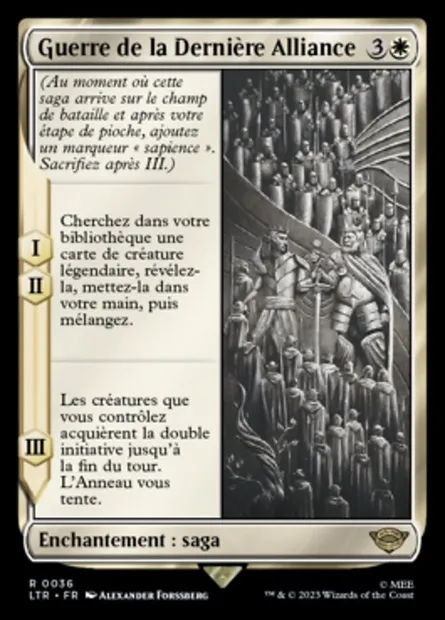 Guerre de la Dernière Alliance, carte Magic LTR 36 — extension Le Seigneur des Anneaux : chroniques de la Terre du Milieu