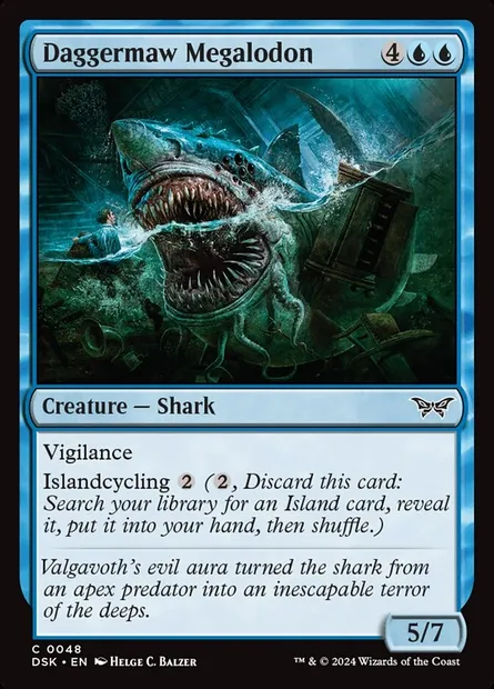 Daggermaw Megalodon, Magic card DSK 48 — Duskmourn: House of Horror set