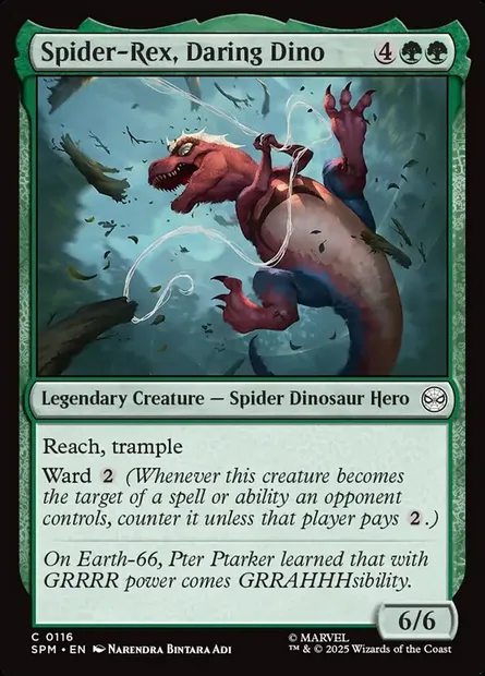 Spider-Rex, Daring Dino, Magic card SPM 116 — Marvel's Spider-Man set