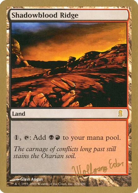 Contreforts d'Ombresang, carte Magic WC03 we326 — extension World Championship Decks 2003