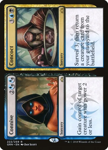 Connive // Concoct, Magic card GRN 222 — Guilds of Ravnica set