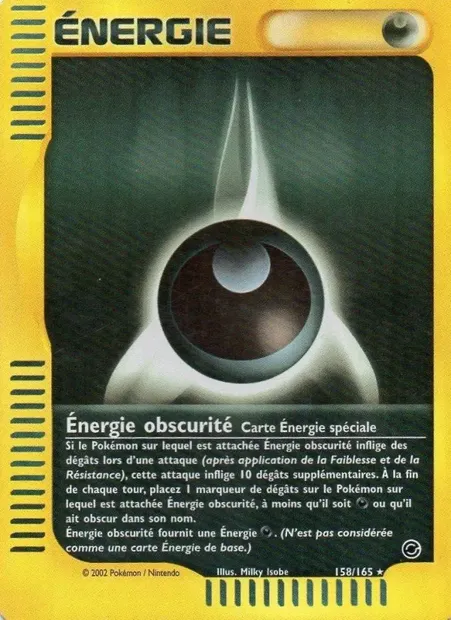Énergie obscurité, carte Pokémon EX 158 — extension Expedition