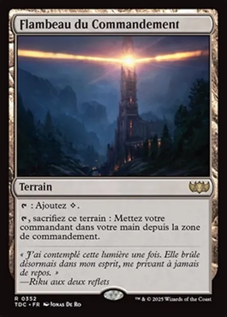 Flambeau du Commandement, carte Magic TDC 352 — extension Tarkir: Dragonstorm Commander