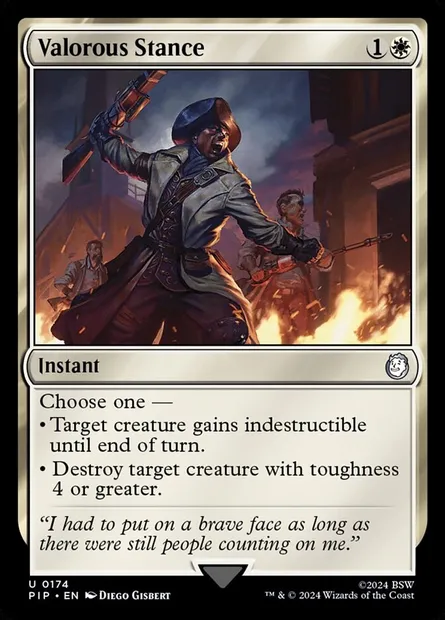 Valorous Stance, Magic card PIP 174 — Fallout set