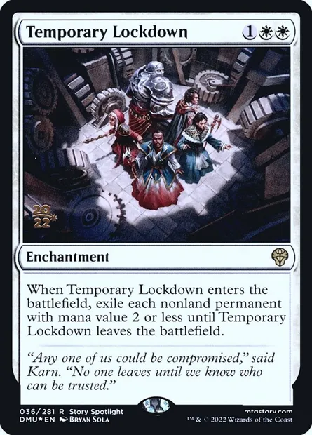 Temporary Lockdown, Magic card PDMU 36s — Dominaria United Promos set