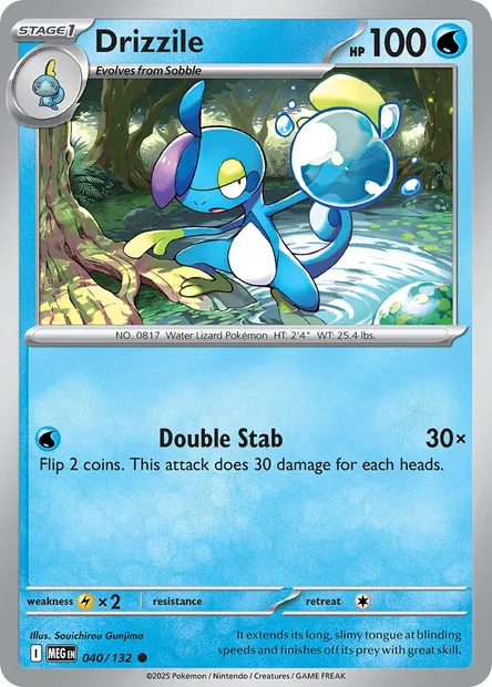 Drizzile, Pokémon card MEG 040 — Mega Evolution set