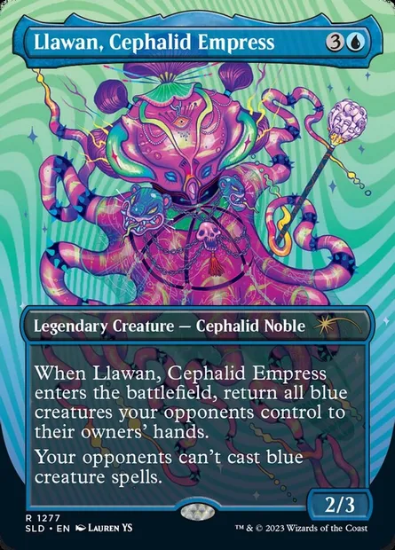Llawan, Cephalid Empress, Magic card SLD 1277 — Secret Lair Drop set