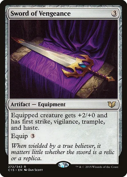 Sword of Vengeance, Magic card C15 272 — Commander 2015 set