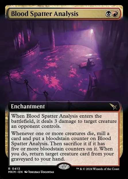 Blood Spatter Analysis, Magic card MKM 413 — Murders at Karlov Manor set