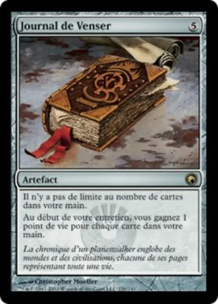 Journal de Venser, carte Magic SOM 220 — extension Cicatrices de Mirrodin