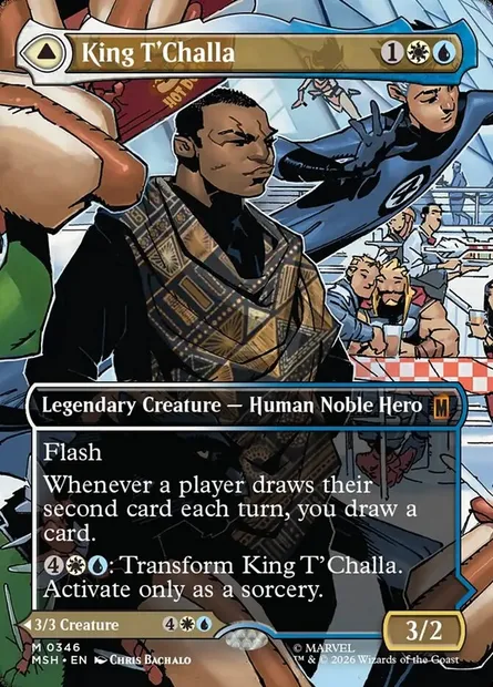 King T'Challa // Black Panther, Hope Enduring, Magic card MSH 346 — Marvel Super Heroes set