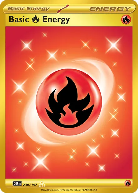 Basic Fire Energy, Pokémon card OBF 230 — Obsidian Flames set