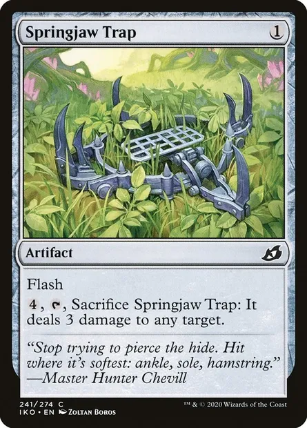 Springjaw Trap, Magic card IKO 241 — Ikoria: Lair of Behemoths set