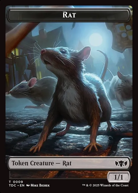 Rat, carte Magic TTDC 9 — extension Tarkir: Dragonstorm Commander Tokens