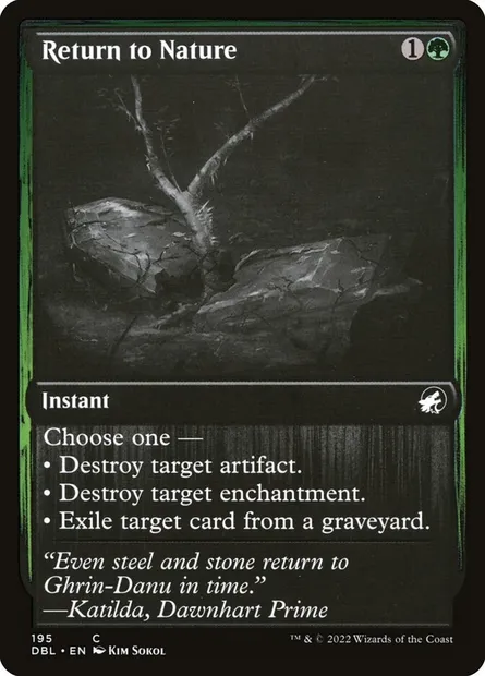 Return to Nature, Magic card DBL 195 — Innistrad: Double Feature set