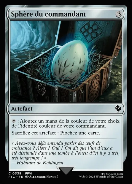 Sphère du commandant, carte Magic FIC 339 — extension Final Fantasy Commander