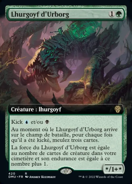 Lhurgoyf d'Urborg, carte Magic DMU 420 — extension Dominaria Uni