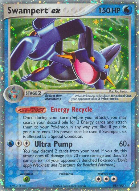 Swampert ex, Pokémon card CG 98 — Crystal Guardians set