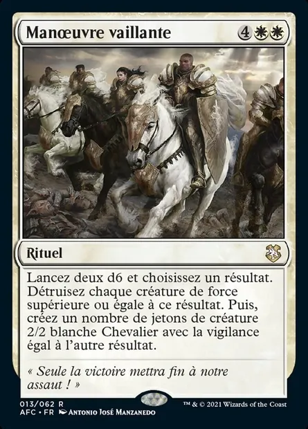 Manœuvre vaillante, carte Magic AFC 13 — extension Forgotten Realms Commander