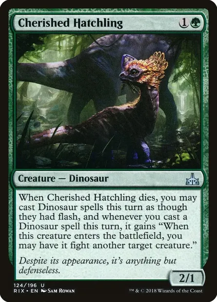 Cherished Hatchling, Magic card RIX 124 — Rivals of Ixalan set