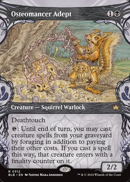 Osteomancer Adept, Magic card BLB 312 — Bloomburrow set