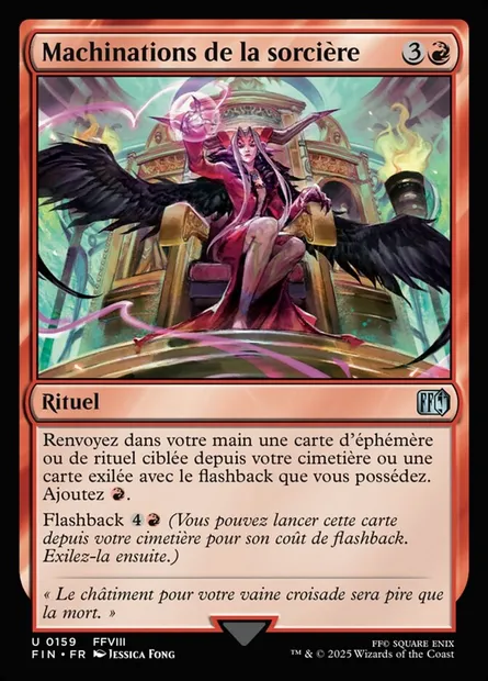 Machinations de la sorcière, carte Magic FIN 159 — extension Final Fantasy