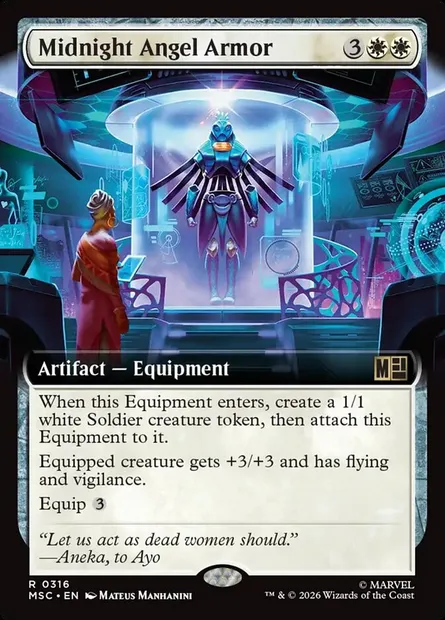 Midnight Angel Armor, Magic card MSC 316 — Marvel Super Heroes Commander set
