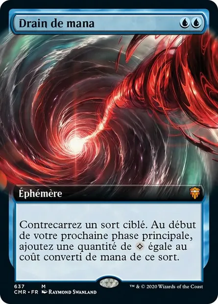 Drain de mana, carte Magic CMR 637 — extension Commander Legends