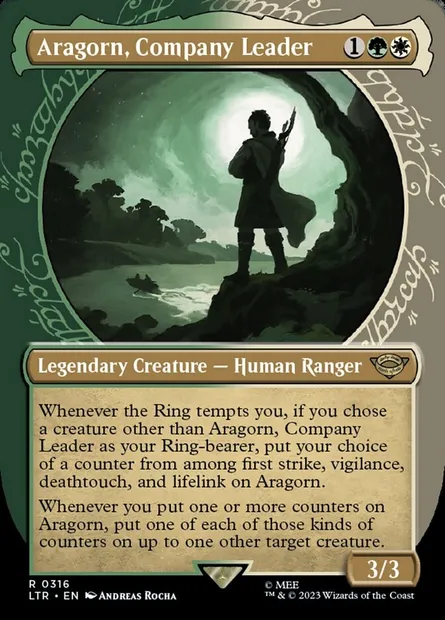 Aragorn, Company Leader, Magic card LTR 316 — The Lord of the Rings: Tales of Middle-earth set