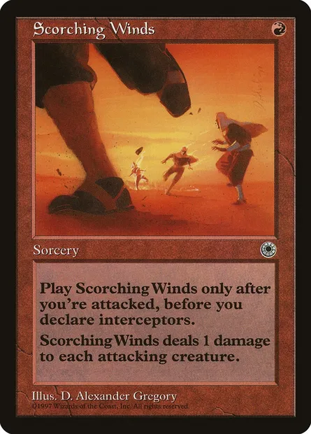 Scorching Winds, Magic card POR 149 — Portal set