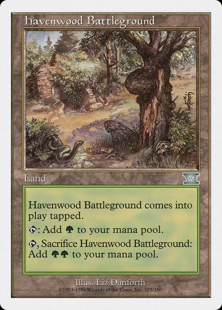 Havenwood Battleground, Magic card 6ED 325 — Classic Sixth Edition set