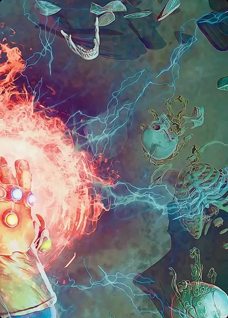 Thanos, the Mad Titan // Thanos, the Mad Titan, carte Magic AMSH 3c — extension Marvel Super Heroes Art Series
