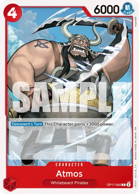 Atmos, One Piece card OP17-002 — THE WORLD’S STRONGEST WARRIORS set