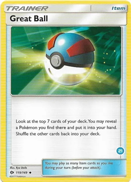 Super Ball, carte Pokémon TK11 021-n21 — extension SM Trainer Kit: Alolan Sandslash & Alolan Ninetales