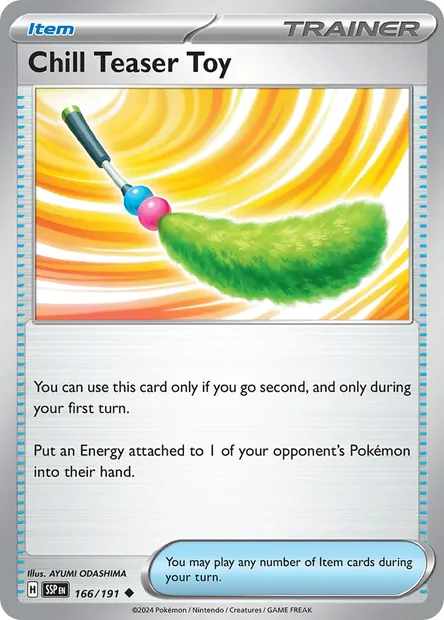 Chill Teaser Toy, Pokémon card SSP 166 — Surging Sparks set