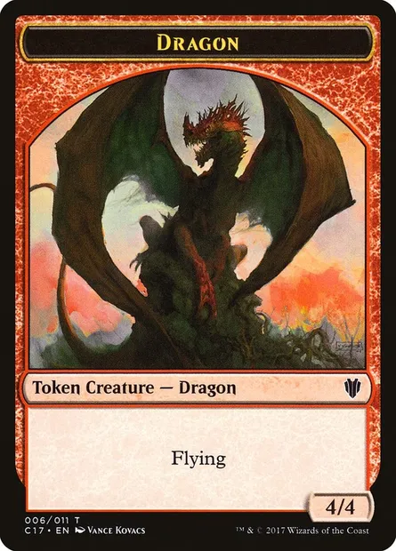 Dragon, Magic card TC17 6 — Commander 2017 Tokens set