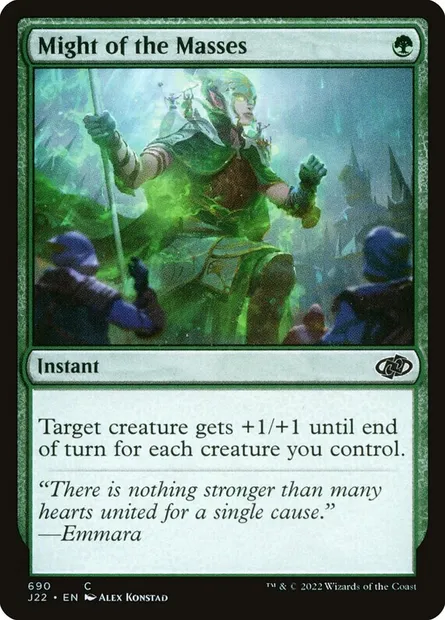 Might of the Masses, Magic card J22 690 — Jumpstart 2022 set