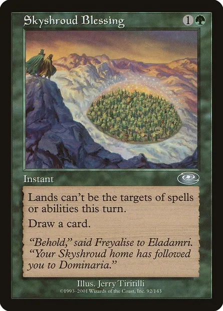 Skyshroud Blessing, Magic card PLS 92 — Planeshift set