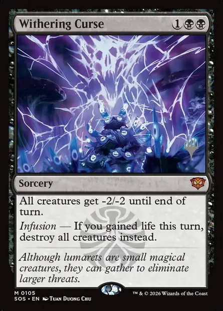 Withering Curse, Magic card PSOS 105p — Secrets of Strixhaven Promos set