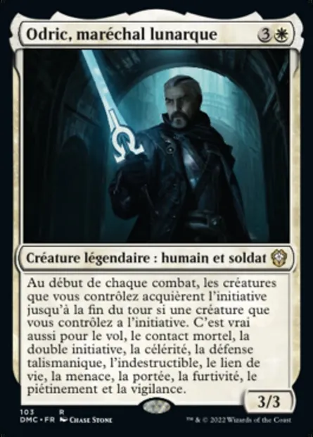 Odric, maréchal lunarque, carte Magic DMC 103 — extension Dominaria United Commander