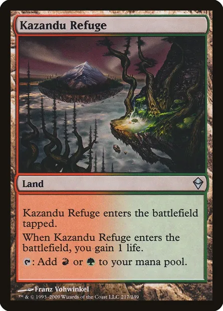 Kazandu Refuge, Magic card ZEN 217 — Zendikar set