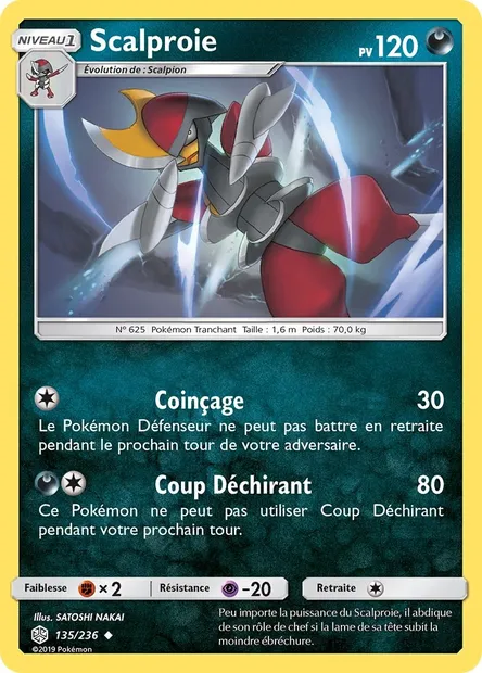 Scalproie, carte Pokémon CEC 135 — extension Éclipse Cosmique