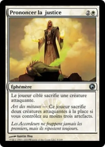 Prononcer la justice, carte Magic SOM 5 — extension Cicatrices de Mirrodin