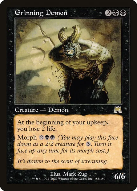Démon grimaçant, carte Magic ONS 153 — extension Carnage