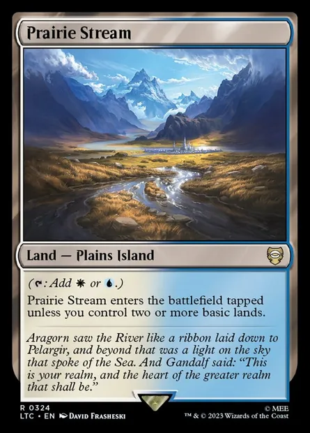 Prairie Stream, Magic card LTC 324 — Tales of Middle-earth Commander set