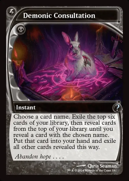 Consultation démoniaque, carte Magic MB2 181 — extension Mystery Booster 2