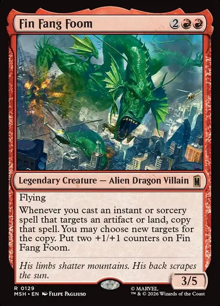 Fin Fang Foom, Magic card MSH 129 — Marvel Super Heroes set