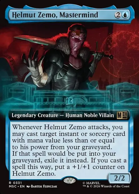 Helmut Zemo, Mastermind, Magic card MSC 331 — Marvel Super Heroes Commander set