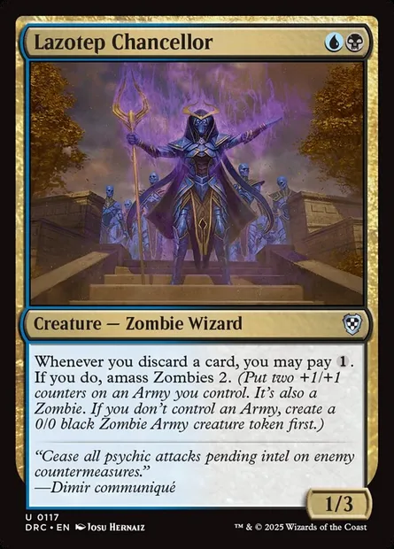 Lazotep Chancellor, Magic card DRC 117 — Aetherdrift Commander set